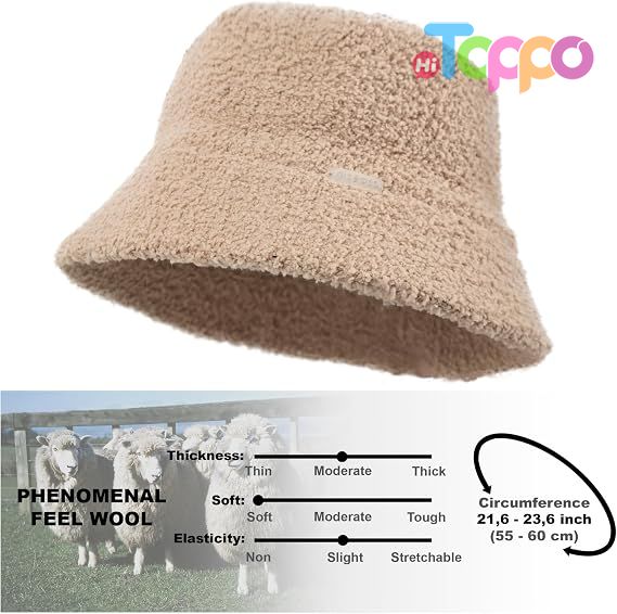 Hot Sale Winter Faux Fur Fuzzy Bucket Hat for Women 