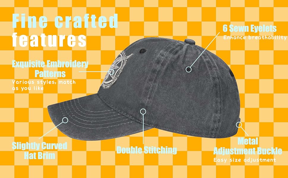 Embroidered Baseball Hat for Women Men
