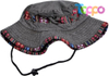 Winter Wide Brim Floral Adjustable UV Protection Fishing Washed Sun Hats