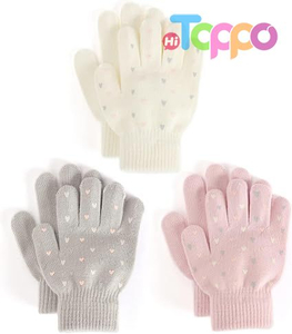 Wholesale Kids Magic Gloves 3 Pack Kids Winter Gloves Children's Knit Gloves