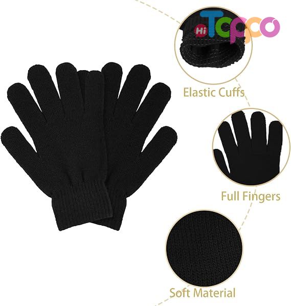 Custom 3 Pairs Winter Magic Gloves Warm Strecty Knit Gloves 