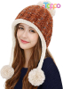 Wholesale Winter Sherpa Knit Beanie Hat Fleece Lined Ear Flaps