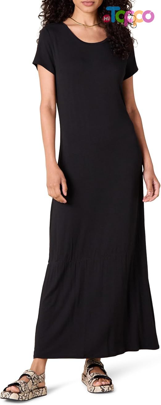 Custom Solid Women's Short-Sleeve Maxi Dress