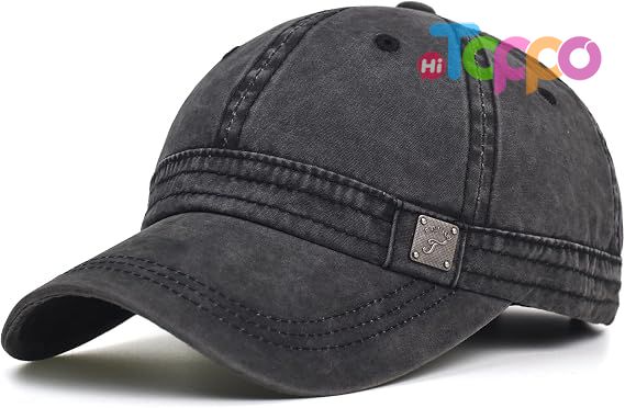 Vintage Washed Cotton Adjustable Baseball Cap 