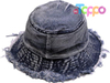 Wholesale Cotton Denim Distressed Bucket Sun Hat