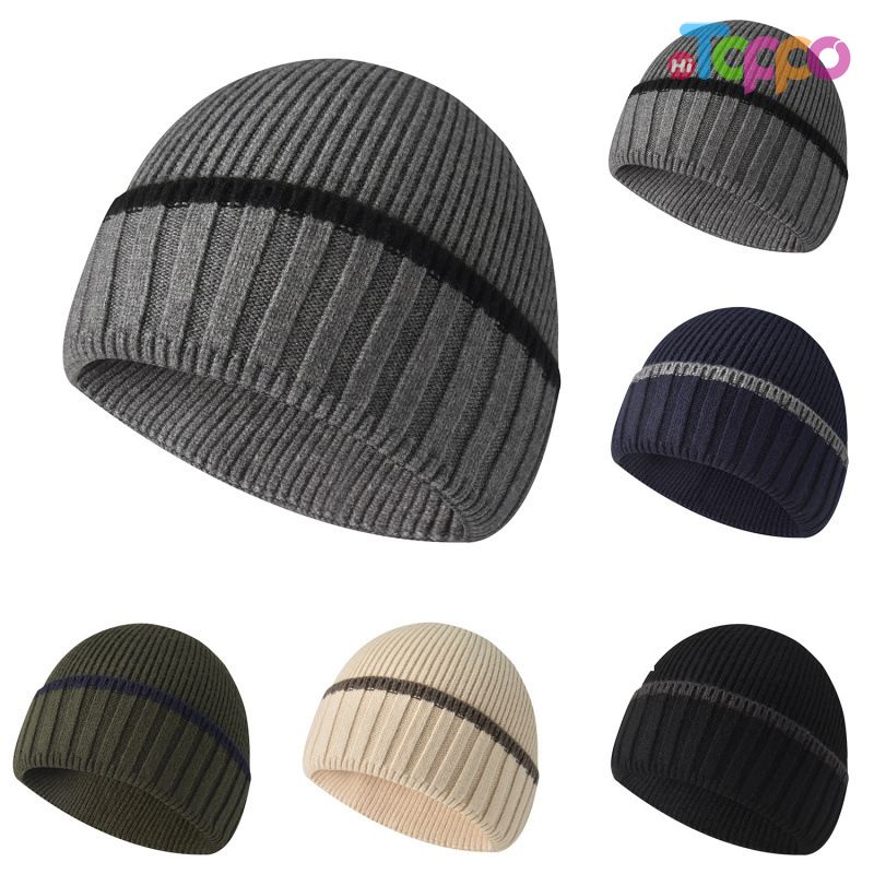 Hot Sale Thick Warm Cuffed Windproof Ear Protection Skull Cap Knit Hat