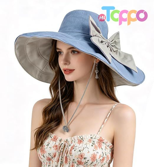 Summer Foldable Floppy Sun Reversible Vacation Beach Wide Brim UPF 50+ Fishing Bucket Hat
