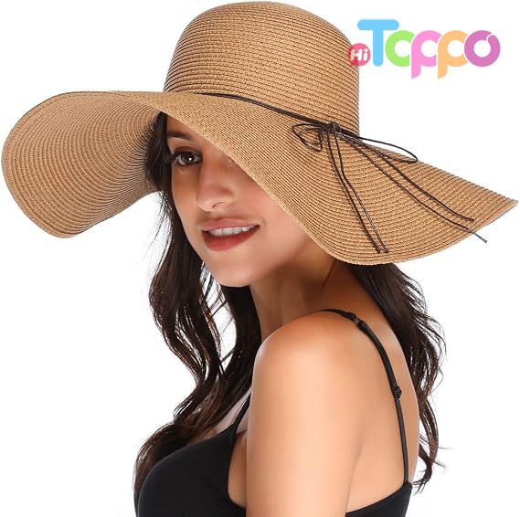 Wide Brim Big Floppy Foldable Roll up Cap UPF 50+ Beach Sun Hat 