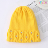 Hot Sale Winter Warm Knit Hat with Rhinestone Accents
