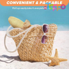 Wide Brim Straw Hat Floppy Packable UPF 50+ UV Protection Beach Sun Hats for Women 