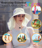 Hot Sale UV Sun Protection Foldable Neck Flap Wide Brim Fishing Hat with Ponytail Hole 
