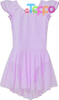 Ballet Leotards for Girls Toddler Dance Ballet Leotard with Skirt Ballerina Dresses Tutu Outfits Flutter Sleeve