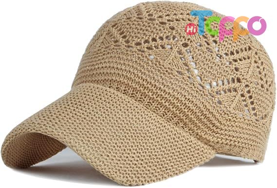 Custom Summer Crochet Breathable Ball Cap Beach Baseball Hats