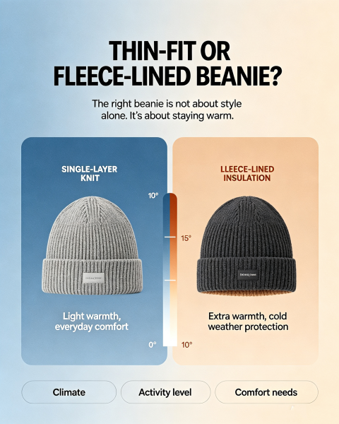 Warmth Comparison: Thin‑Fit vs Fleece‑Lined Beanies