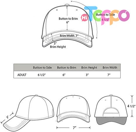 Vintage Adult Classic Adjustable Size Plain Baseball Cap Hat 