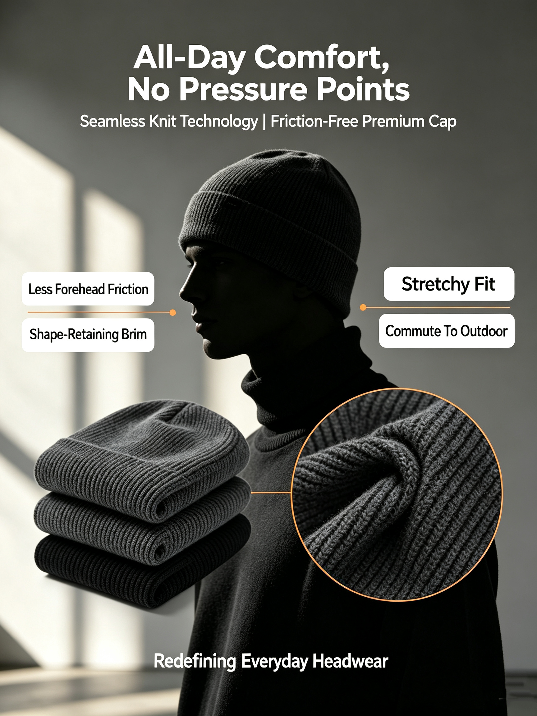 Seamless One-Body Knit | No Rubbing Seams, All-Day Comfort