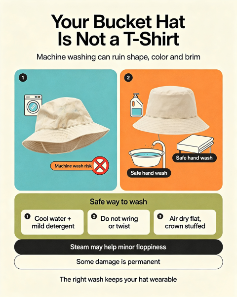 How to Wash a Bucket Hat Without Ruining It