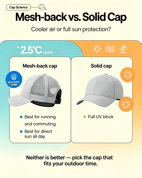 Mesh‑Back Versus Solid‑Caps for Sun‑Protection & Ventilation