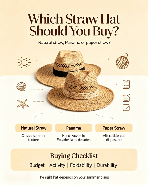 Straw Hat Buying Checklist: Natural Straw, Paper & Panama Fabric Guide