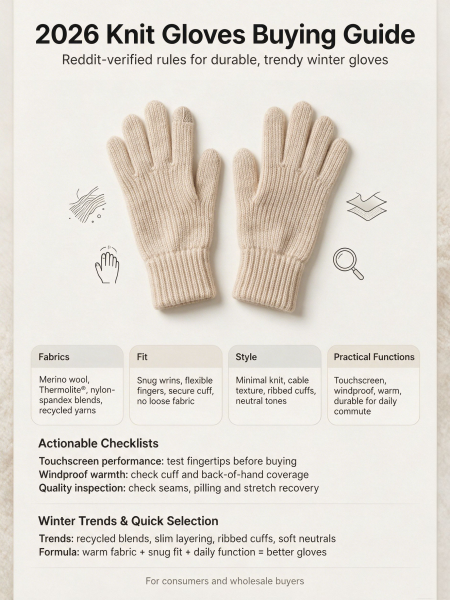 Knit Gloves Buying Guide 2026｜Fabric, Fit & Function Checklist 