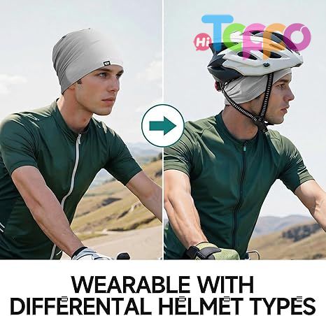 Custom Logo Cooling Skull Cap for Men Women-Lightweight Breathable Beanie Hat Thin Quick Dry Running Cap for Cycling