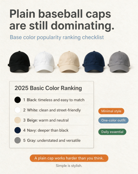 Plain‑Solid‑Color Ranking List for Best‑Selling Baseball‑Caps