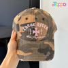 Casual Wear Unisex Letter Camouflage Baseball Cap Breathable Lightweight Snapback Hat 