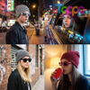 Classical Stripe Unisex Warm Striped Knitted Beanie Hats Slouchy Knit Skull Cap 