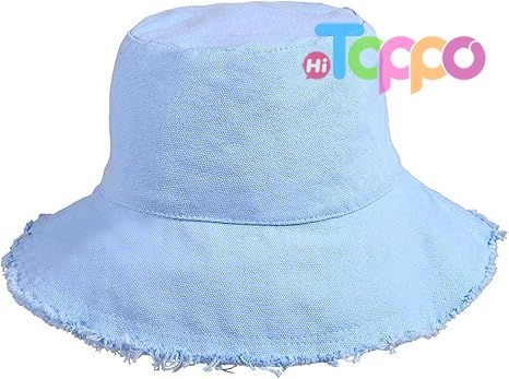 Casual Vacation Travel Accessories Wide Brim Cotton Bucket Hat 