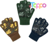 Hot Gift 3 Pairs Knit Warm Stretch Gripper Children Magic Glove 4-14 Years Kids Winter Gloves 