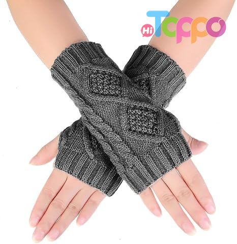 Custom Winter Arm Warmers Warm Fingerless Women Gloves Hand Crochet