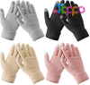 Hot Sale Touchscreen Elastic Cuff Knit Womens Winter Gloves - Warm Soft Winter Gloves | 4 Pairs 