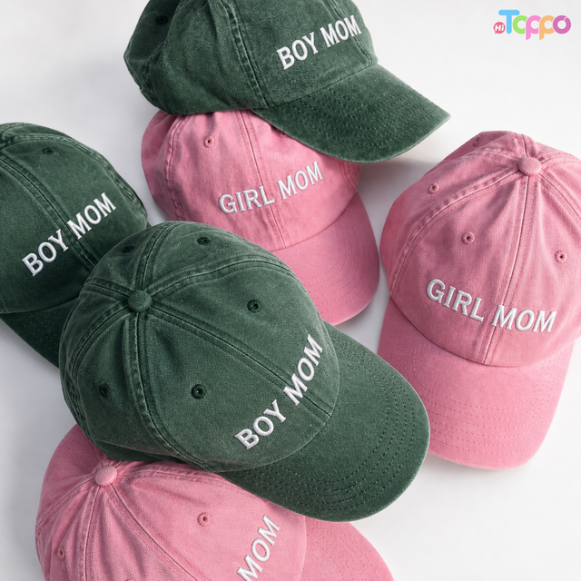 Custom Mother's Day Washed Vintage Baseball Caps with Embroidery LOGO