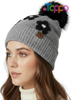 Hot Sale Ultra Soft Chenille Faux Fur Pom Pom Winter Hats Warm Ski Cap