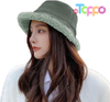 Winter Fur Bucket Hat for Women Winter Fluffy Plush Fisherman Cap
