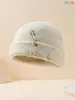  Minimalist Fashion Versatile Warm Men's Solid Color Metal Ring Knit Beanie Hat Knit Cap