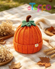 Thick Warm Soft Pumpkin Knitted Beanie Hat Orange for Autumn Halloween