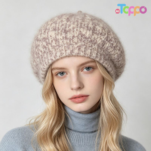 Winter Block Fuzzy Women's Vintage Knit Beret Thick Warm Fleece Lined Ear Flaps Beanie 