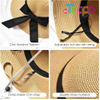 Hot Sale Wide Brim Foldable Beach Hats UV UPF 50+ Summer Sun Travel Hat 