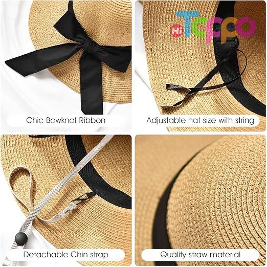 Hot Sale Wide Brim Foldable Beach Hats UV UPF 50+ Summer Sun Travel Hat 