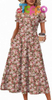 Custom Flowy Casual Midi Dress Short Sleeve Tiered Dress Sundresses with Pockets