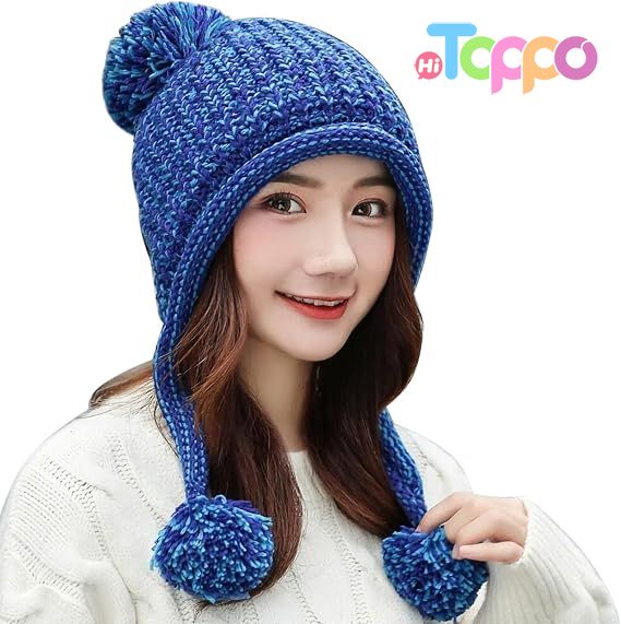 Wholesale Winter Sherpa Knit Beanie Hat Fleece Lined Ear Flaps