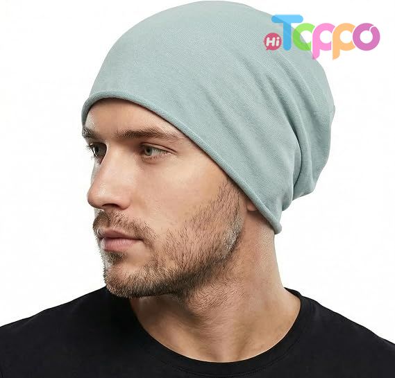 Custom Cotton Thin Slouchy Beanie Hat for Men Women Stretch Skull Cap