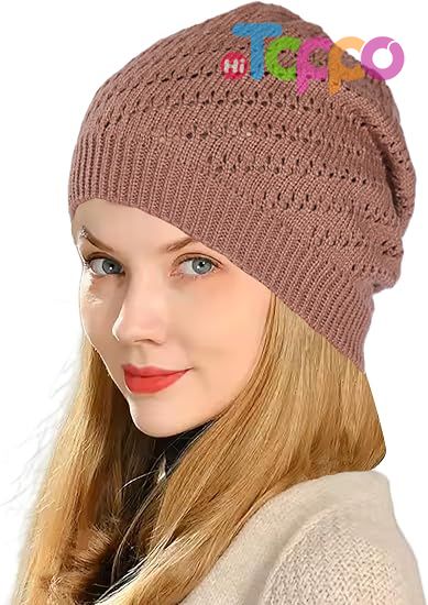 Hot Sale Fall Mesh Slouchy Lightweight Crochet Caps Knit Hats Thin Crochet Beanie Hat 