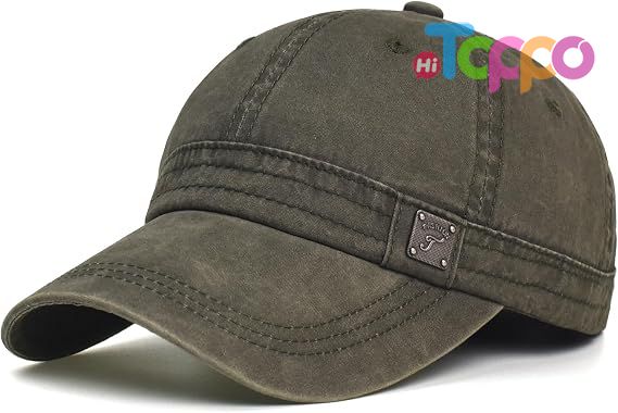 Vintage Washed Cotton Adjustable Baseball Cap 