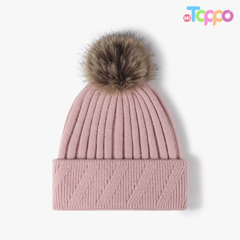 Classic Soft Warm Chunky Cable Knit Hat with Pom Pom Thermal Winter Cuffed Cap