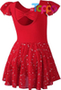 Girls Ballet Leotards Toddler Shiny Dance Leotard Dresses