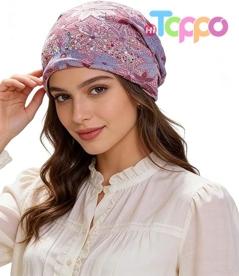  Custom Lightweight Lace Beanie for Women Rhinestone Hat