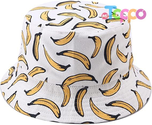 Unisex Print Double-Side-Wear Reversible Bucket Hat