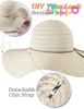 Custom Summer Floppy Wide Brim Sunhat Packable Foldable Lace Sun Beach Hats for Women